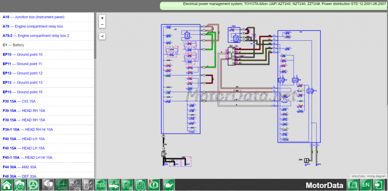 electrical engine management system wiring diagram toyota