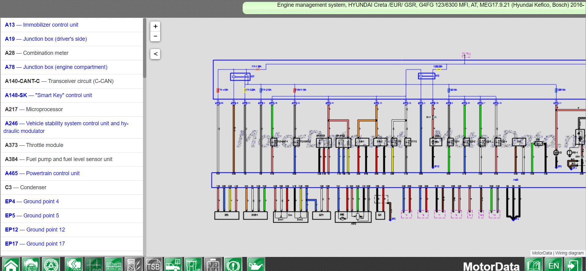 Color wiring diagrams for Hyundai cars online